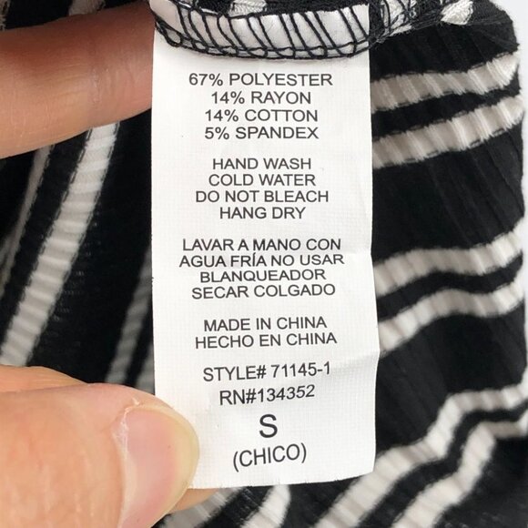 NWT Fashion Nova Black/White High Neck Janessa Striped Tank Bodycon Dress S - Picture 4 of 15